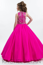 Fuchsia Sparkly Princess Teens Girls Pageant Prom Dresses