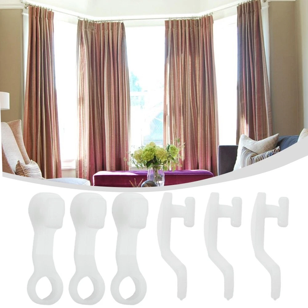 Crochet De Rideau Rail 100 PCS - Glisseurs Blancs Pour Rideaux Douche, Porte Et Fenêtre