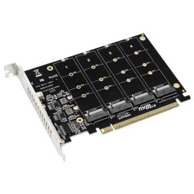 NVME Raid Card PCI To 4 Port  Expansion Card Adapter 4x 32Gbps Split Card Riser