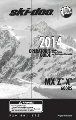Ski-Doo Owners Manual Book 2014 MX Z X 600 RS | eBay