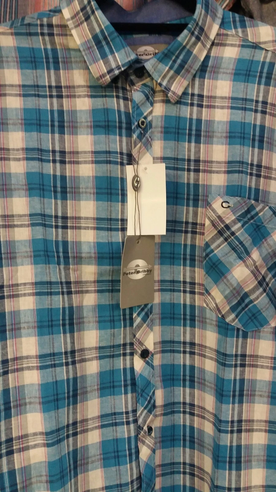 PETER GRIBBY LINEN/COTTON SHORT SLEEVE SHIRT PS18113 2XL3XL4XL5XL6XL7XL8XL