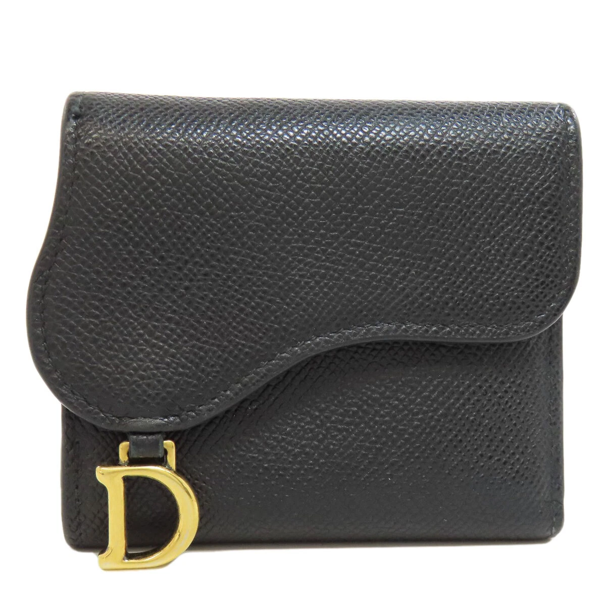 CHRISTIAN DIOR Portefeuille Bifold avec Poche Monnaie Selle Portefeuille Tri Fold Mini...