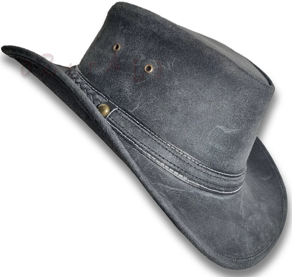 Leather HAT 【oZtrALa】 Australian Outback Western Cowboy Men Women Bushman HL31 - Image 4 of 4