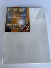 Practica Economy Stretched Canvas 9”x12” 5/8” Deep.       2 Pack