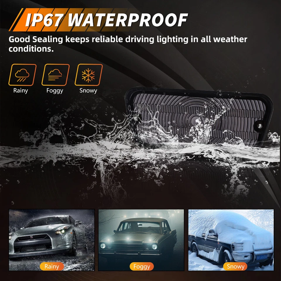 2PCS Smoked Front Parking Turn Signal Lenses For 1967-1971 Ford F100 F-100 Truck - Image 4 of 4