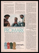 1970 Promark Snow Ski Gloves Stein Eriksen Doug Sanders Joe Foss Print Ad