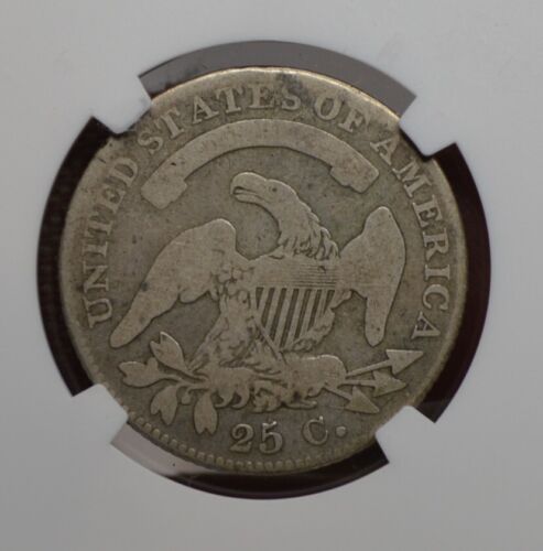 1824/2 CAPPED BUST QUARTER B-1 VARIETY NGC Graded G6 Good 6 Rare Variety - Picture 3 of 3