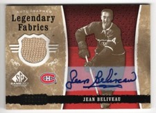 2006-07 SP Game-Used Legendary Fabrics Autograph Jersey LF-JB Jean Beliveau /100