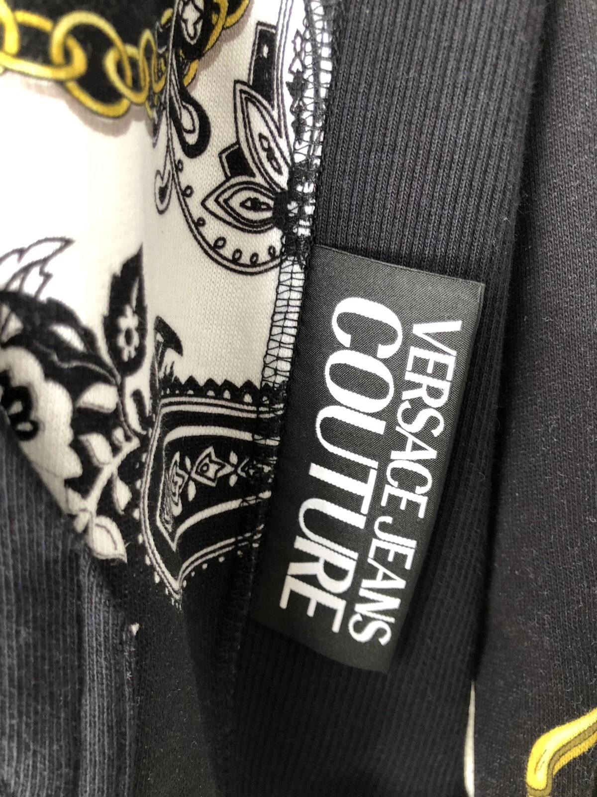 Felpa con cappuccio VERSACE JEANS COUTURE stampa barocca multicolore taglia M