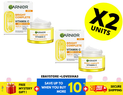 Garnier Skin Naturals Bright Complete Serum Cream SPF 30 PA+++ 50ml ( X 2 )