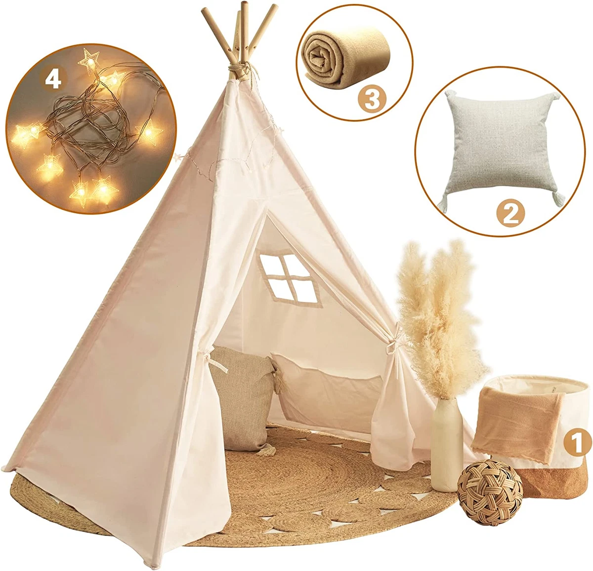 Kids teepee play clearance tent