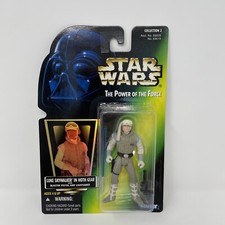 Hasbro Star Wars Power Of The Force Green Card Holo Luke Skywalker in Hoth Gear