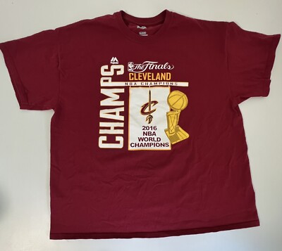 Cleveland Cavs 2016 NBA Champs Majestic T Shirt sz XL Team Players Names On  Back