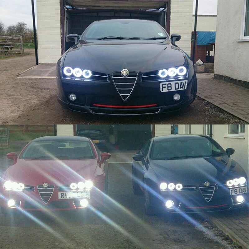 For Alfa Romeo 159 2005-2011 Smd Led Angel Eyes kit Halo Ring Headlight DRL - image 2 of 4