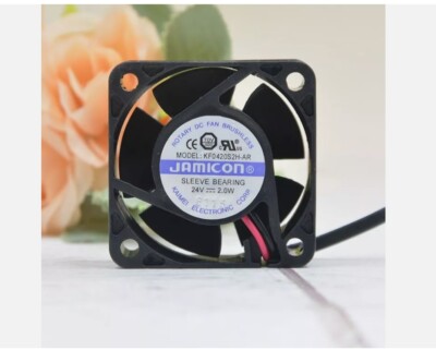1 PCS JAMICON Fan KF0420S2H-AR DC24V 0.09A 2.0W 4020 4cm 2 wire cooling fan