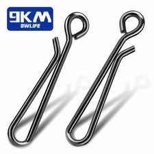 200Pcs Fishing Clips Stainless Steel Lure Snaps Connector Quick Change Clip Tool