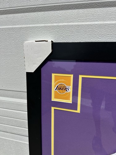 NBA MAGIC JOHNSON #32 Los Angeles Lakers Framed Autographed Basketball Jersey - Picture 2 of 9