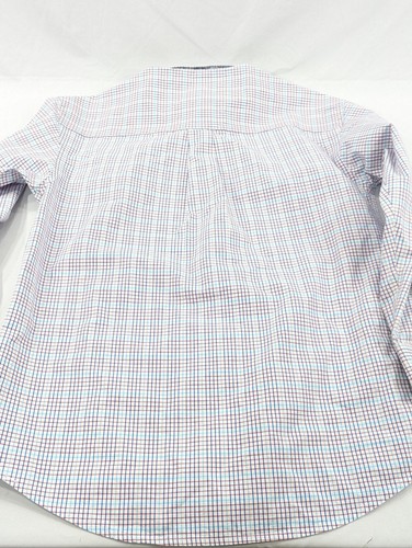 Wrangler George Straight Long Sleeve Button Shirt Men's M Blue Teal Plaid - Picture 9 of 9