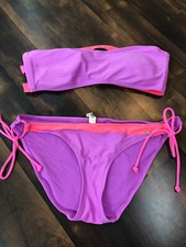 American Eagle outfitters women/teenagers bikini top and bottom sz L D8
