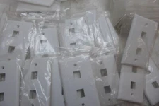 ( 40 ) 2-Port Keystone Single Gang Wall Plates Cat6 Cat5e Ethernet