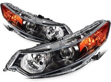 For 2014-2009 Acura Tsx Black Housing Headlamp Leftright Headlights Assembly