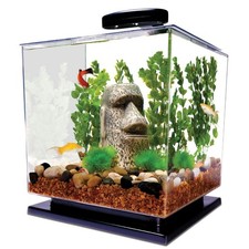 Tetra 3 Gallon Fish Tank Aquarium Starter Kit with Pedestal Base LED Light and