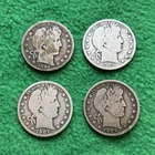 Barber Half Dollar Lot of 4 - Detail Remains - Lower Mintage 90% Silver 👀!!