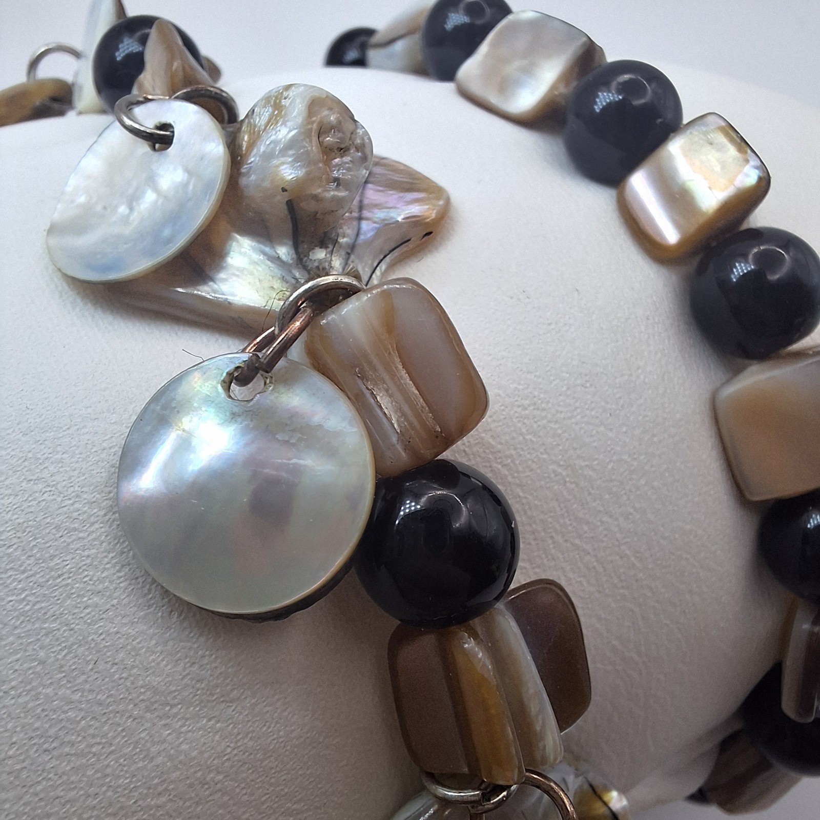 Boho Shell Beaded Stretch Bracelets Set Natural M… - image 2