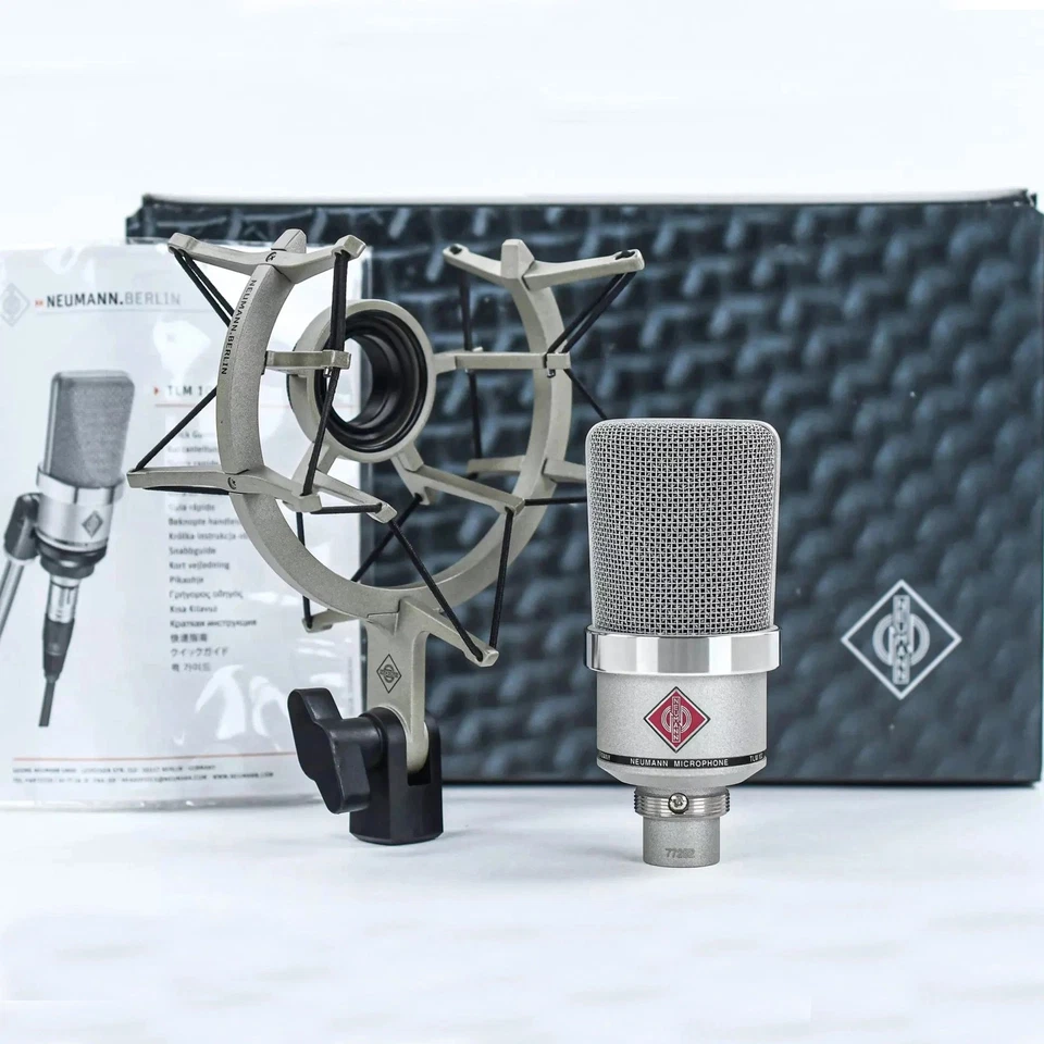 Nuevo TLM 102 Neumann Grande Diafragma Condensador Micrófono Estudio Set Montaje Amortiguador Foto 2 de 4