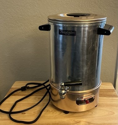 Working Vintage Tricolator  Party Perk  TG-24 Percolator Stainless/Copper