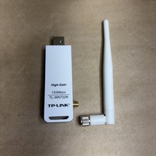 TP-LINK: TL-WN722N Wireless USB WiFi Adapter W/ Antenna. 150 Mbps-CLEAN WORKS