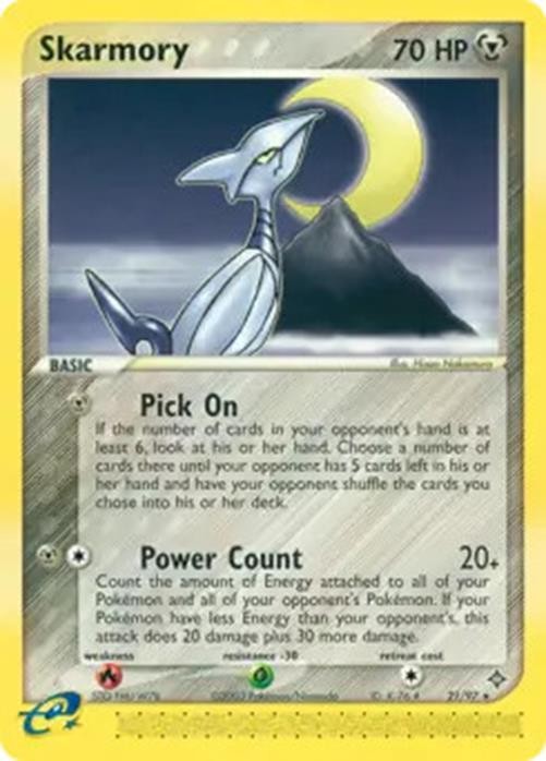 Skarmory - 21/97 - Pokemon Ex Dragon Card NM