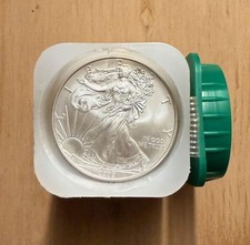 Bu 1986-2026 Roll 20 1 Troy Oz .999 Fine Silver American Eagle $1 Coin Bullion