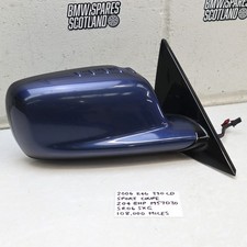 BMW E46 Coupe Cabrio Driver Right Wing Mirror Power Fold Ribbon Mystic Blue