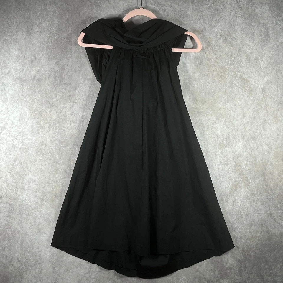 Jean Paul Gaultier Dress Women 10 Black Sleeveless Collared LBD Pockets Art Goth - Image 4 of 4