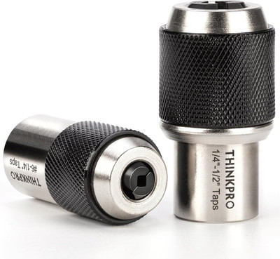 Ratcheting Tap Socket Set 2Pcs with Adjustable Jaws - 3/8'' Drive Tap Holder for