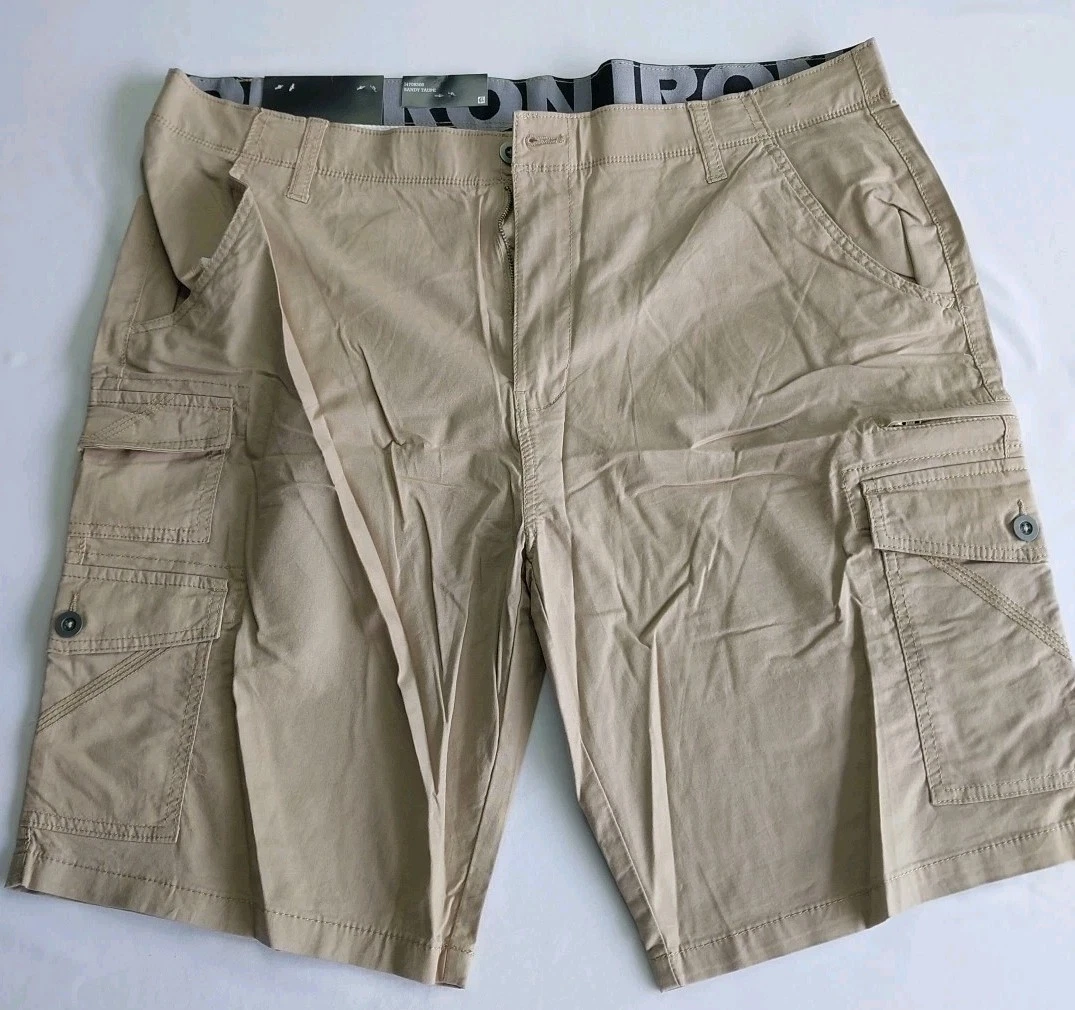 IRON CO. Men's Stretch Twill Cargo Shorts Size 40