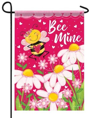 Bee Mine Valentine Garden Flag