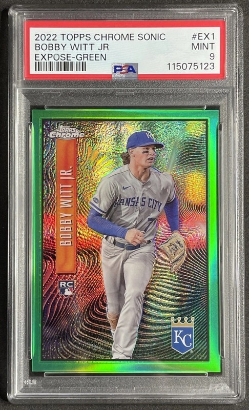 Bobby Witt Jr. 2022 Topps Chrome Sonic Expose Green Refractor /99 RC