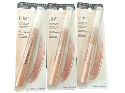 LOT 3 Maybelline Dream Lumi Touch Highlighting Concealer - #50 Medium Deep