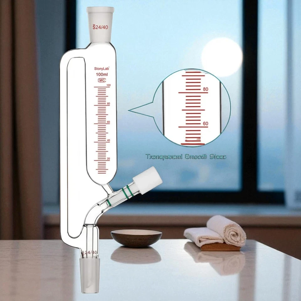 Graduated Addition Funnel Pressure Equalizing 24/40 Joint Borosilicate 50ml - Image 2 of 4