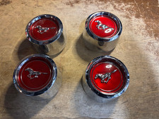 4 Vintage Nos Ford Mustang Hubcap Center Cap Chromes Classic Trim Emblem