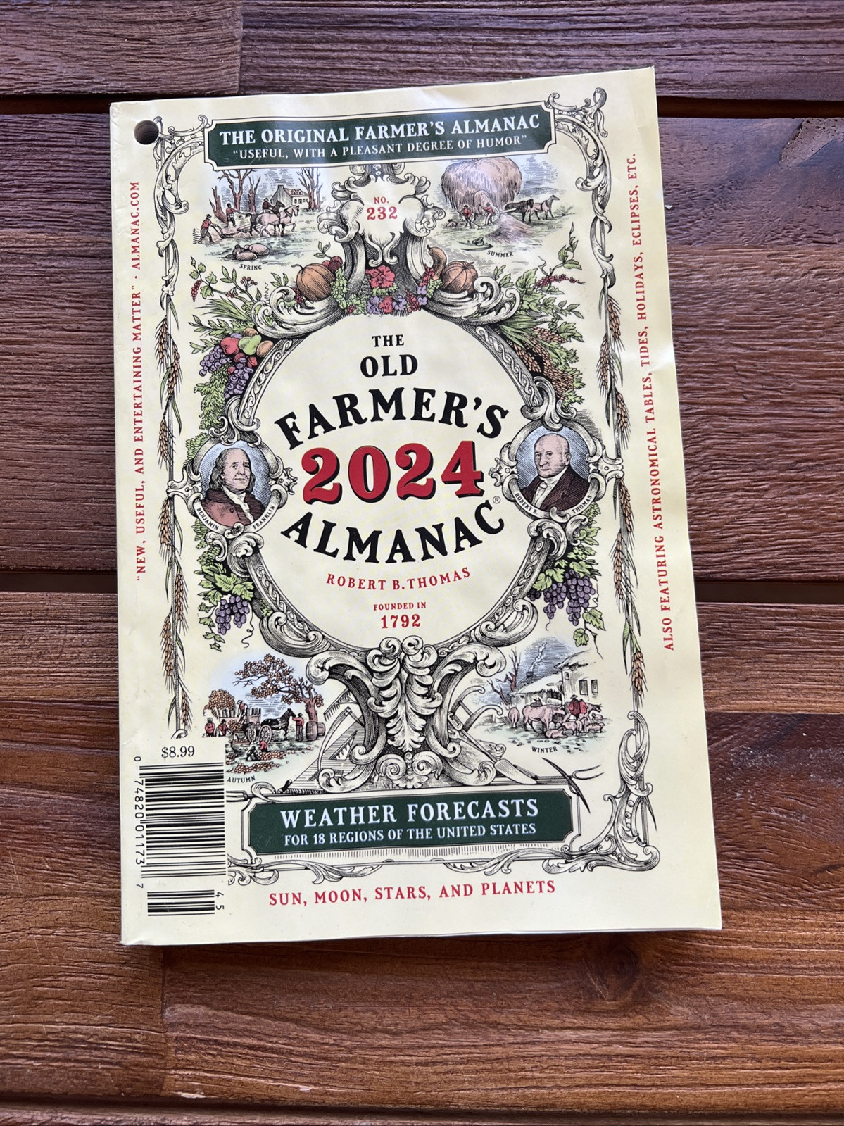 The Old Farmers Almanac 2024 Robert B. Thomas Weather Forecasts For US Regions