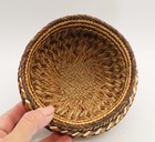 Tarahumara Basket Mexico Double Weave Sotol Pine Needle Polychrome Footed LZB16 — photo 6