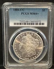 1884-CC Carson City Morgan Silver Dollar $1 PCGS MS64+