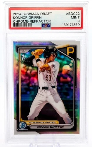 2024 Bowman Draft Chrome Konnor Griffin 1st Bowman Chrome Refractor PSA 9