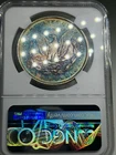 1889 DUAL BLUEBERRY Rainbow Toned NGC MS64 Better date for Color