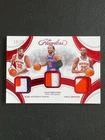 Towns Brunson Bridges 2024-25 Panini Flawless Triple Patches Red 13/15 #TP-NYK