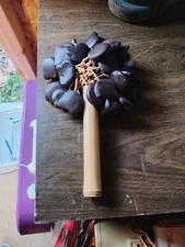 12" Bamboo Handle Seed Pods Rattle Natural Shaker Reverb