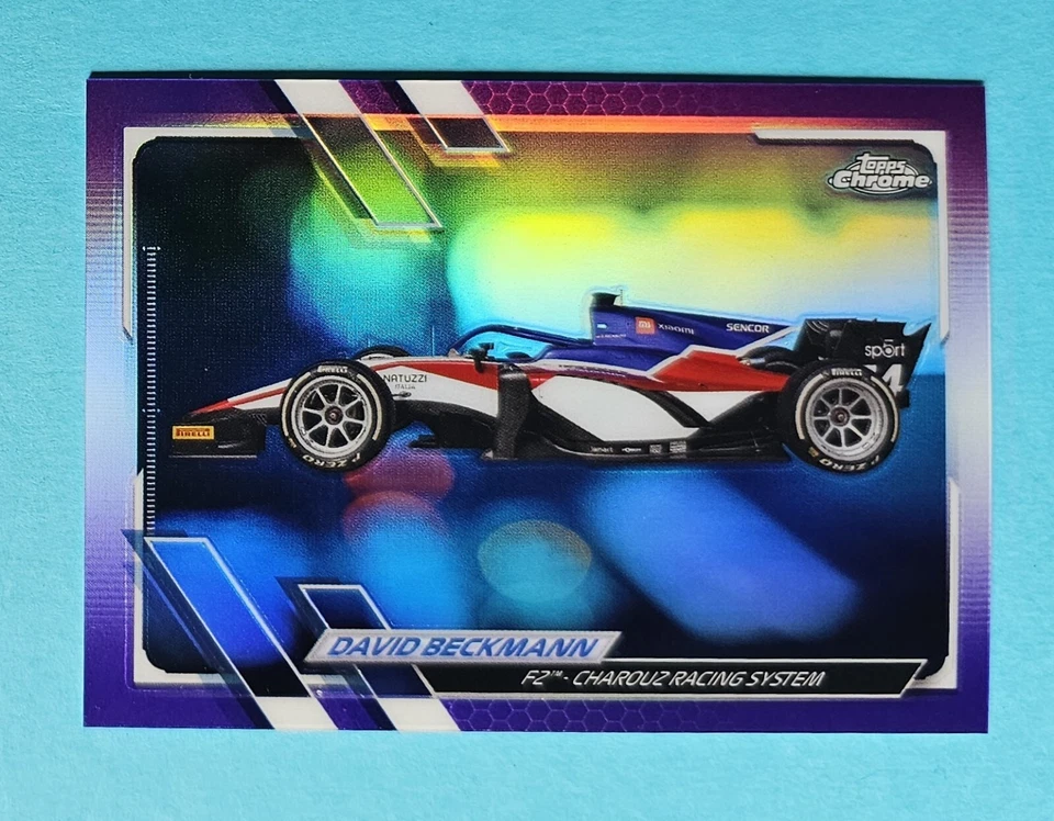 2021 Topps Chrome F1 David Beckmann #128 Purple Refractor /399 sp Parallel Holo - Image 3 of 3